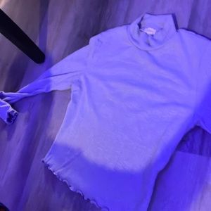 Light blue turtle neck